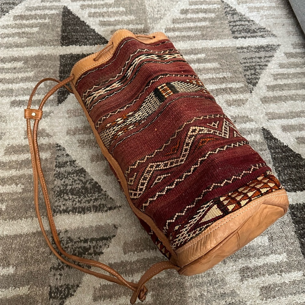 Vintage backpack woven design